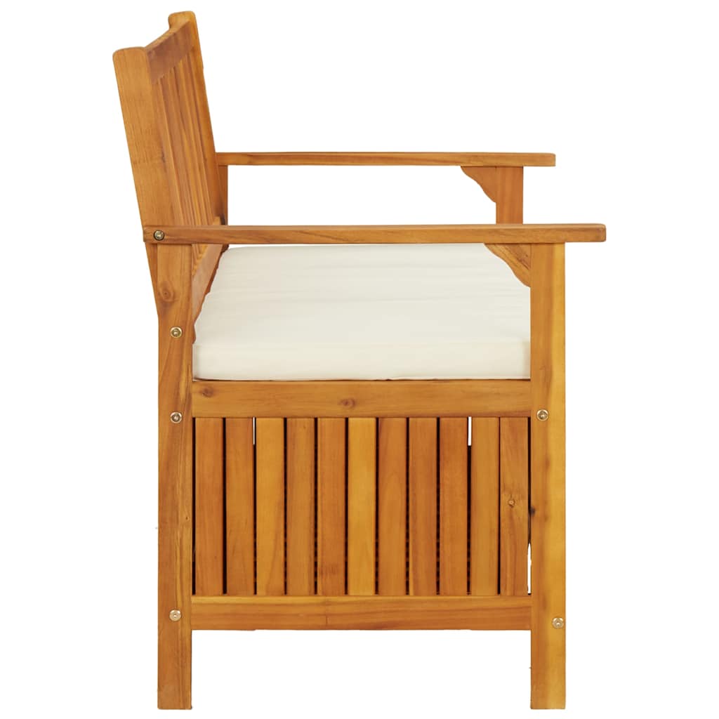 Tömör akácfa kerti XL tárolópad 120 x 63 x 84 cm 5