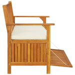 Tömör akácfa kerti XL tárolópad 120 x 63 x 84 cm 6
