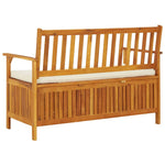 Tömör akácfa kerti XL tárolópad 120 x 63 x 84 cm 7