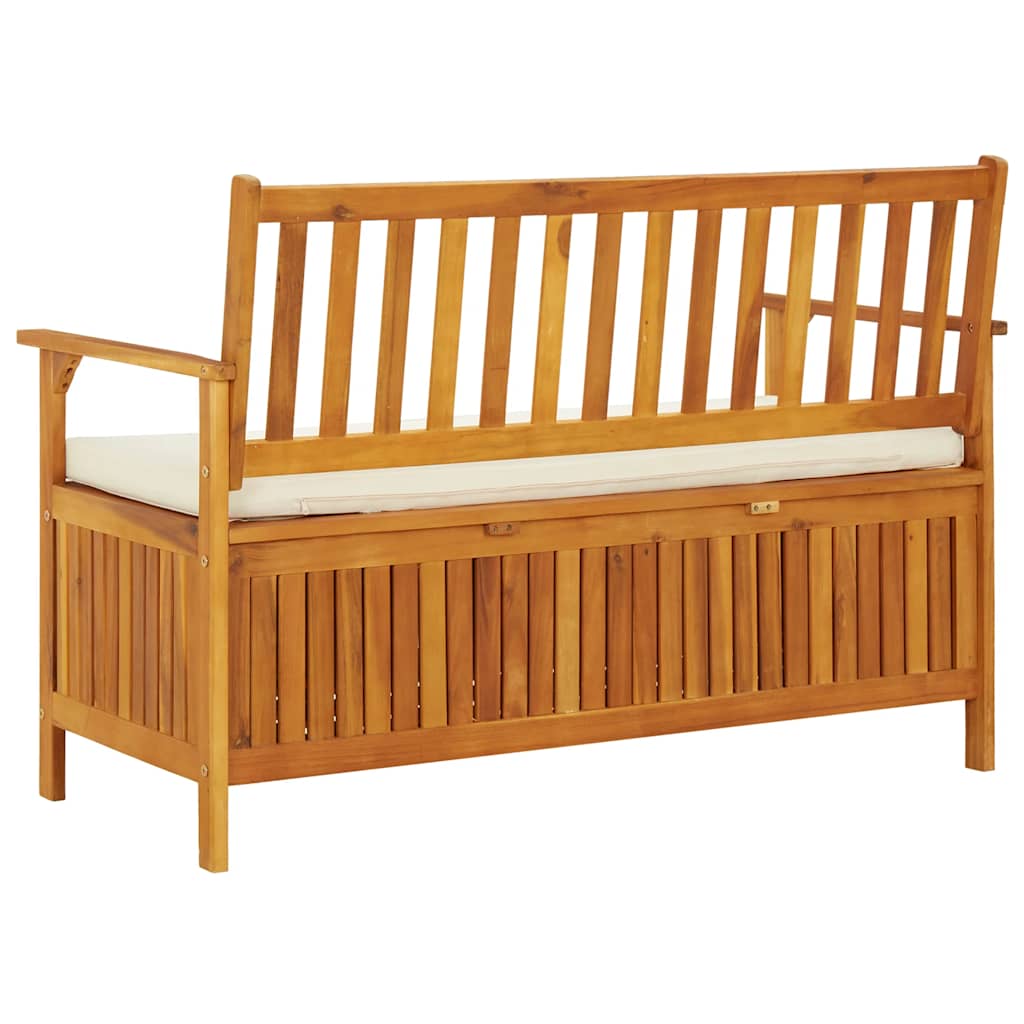 Tömör akácfa kerti XL tárolópad 120 x 63 x 84 cm 7