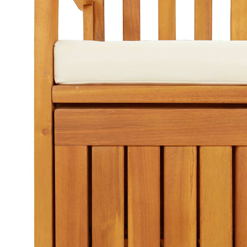Tömör akácfa kerti XL tárolópad 120 x 63 x 84 cm 8
