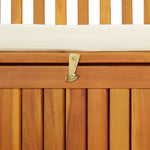 Tömör akácfa kerti XL tárolópad 120 x 63 x 84 cm 9