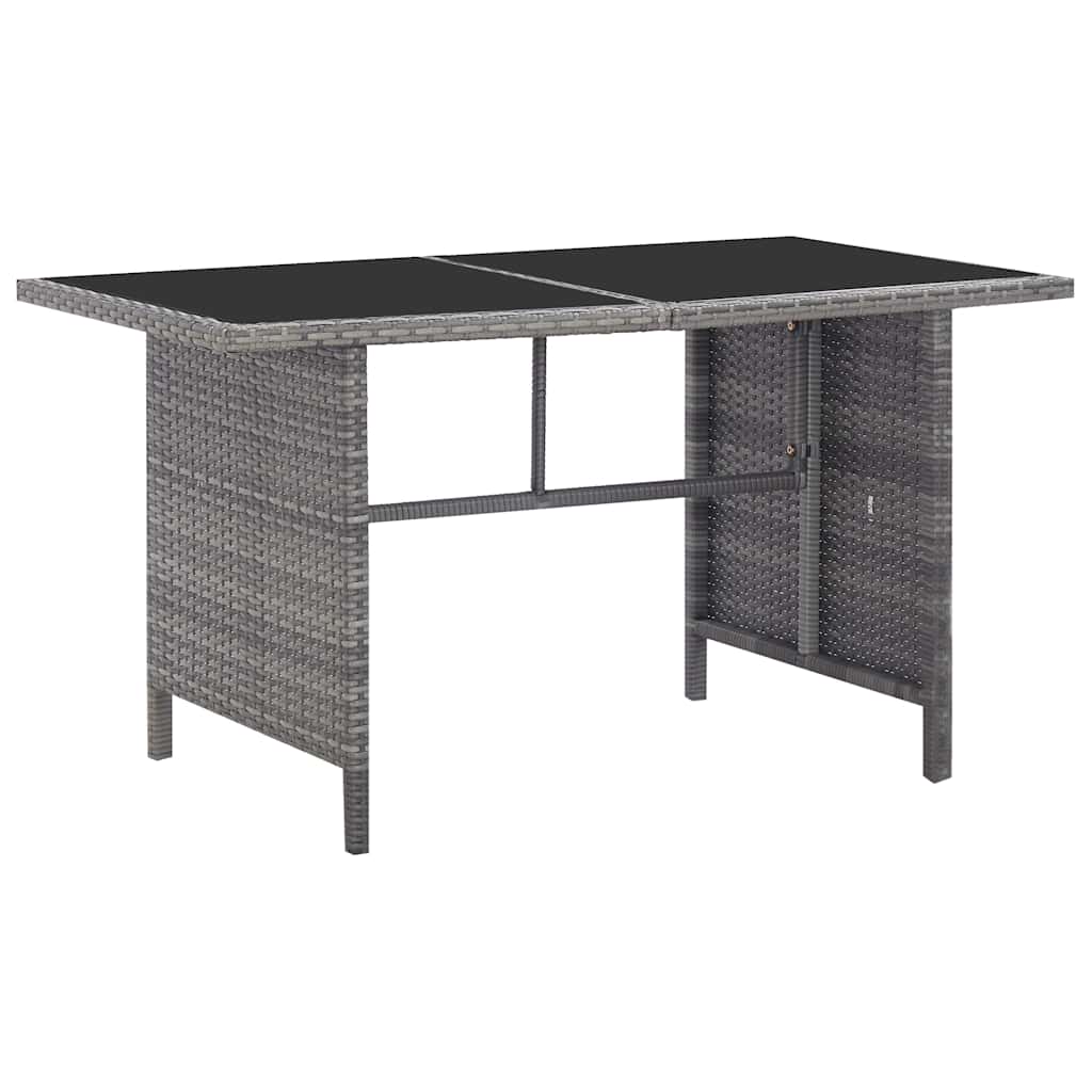 6-részes szürke polyrattan kerti bútorszett párnákkal 8