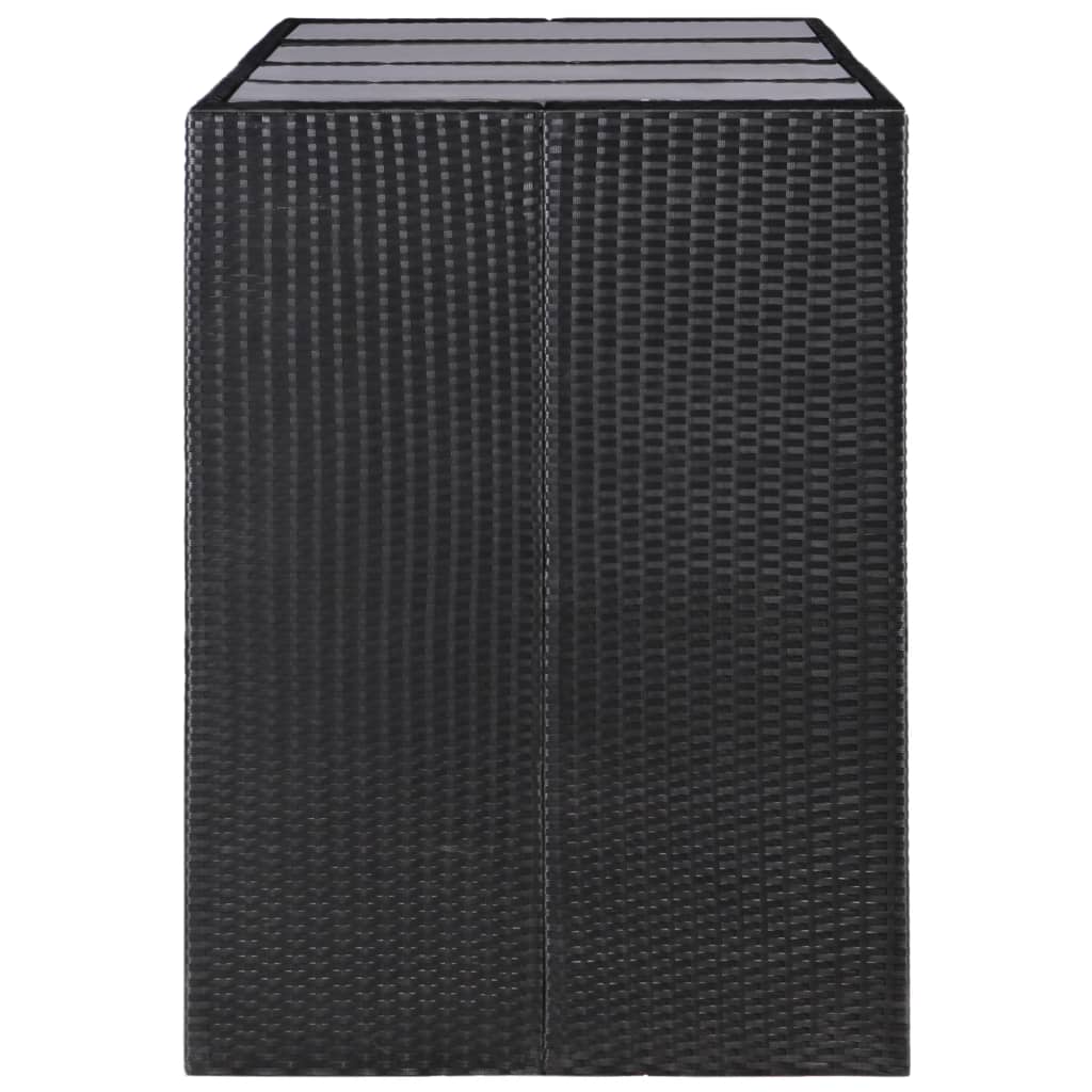 9-részes fekete kültéri polyrattan étkezőgarnitúra 7