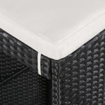 9-részes fekete kültéri polyrattan étkezőgarnitúra 9