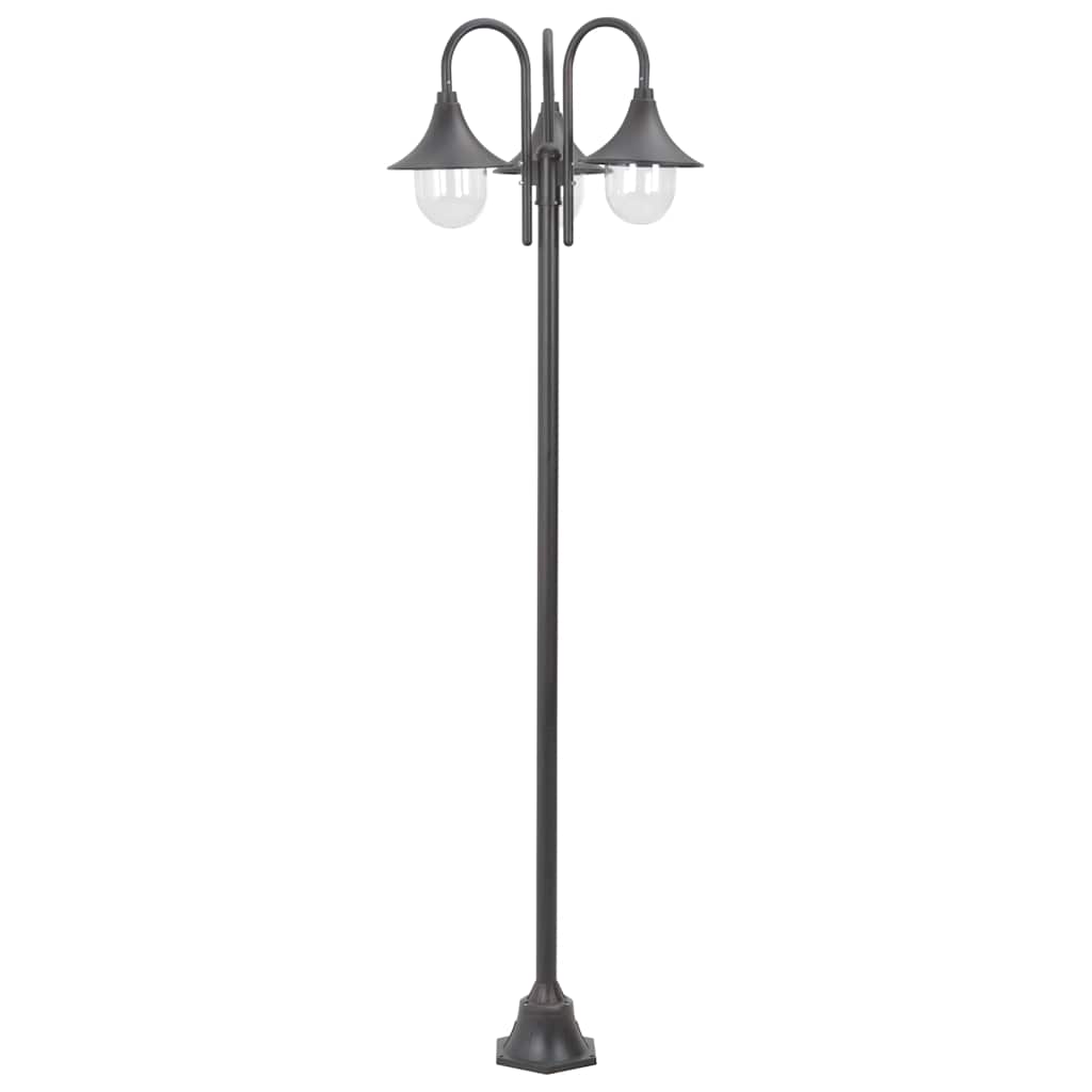 Bronzszínű 3-égős alumínium kerti állólámpa, E27, 220 cm 2