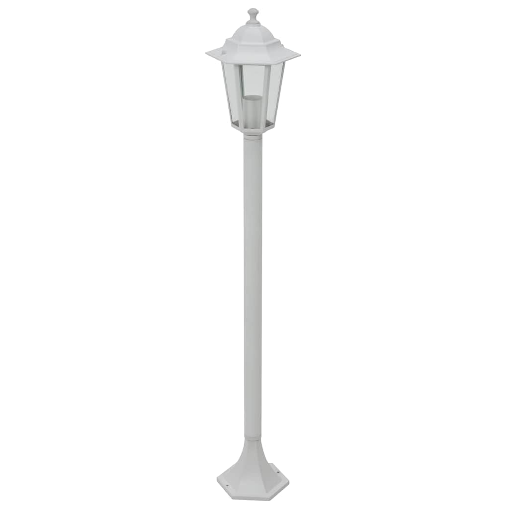 6 db fehér alumínium kerti állólámpa, E27, 110 cm 2