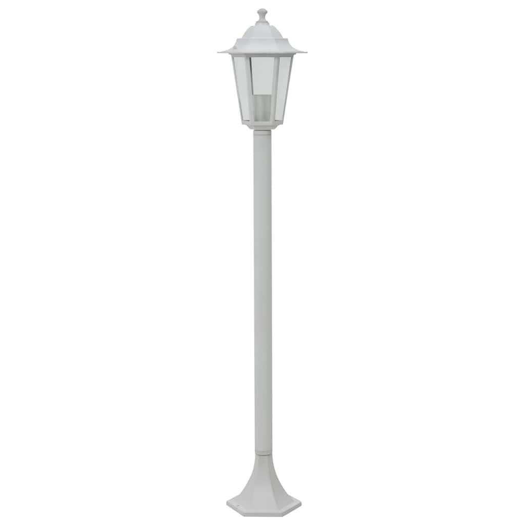 6 db fehér alumínium kerti állólámpa, E27, 110 cm 3