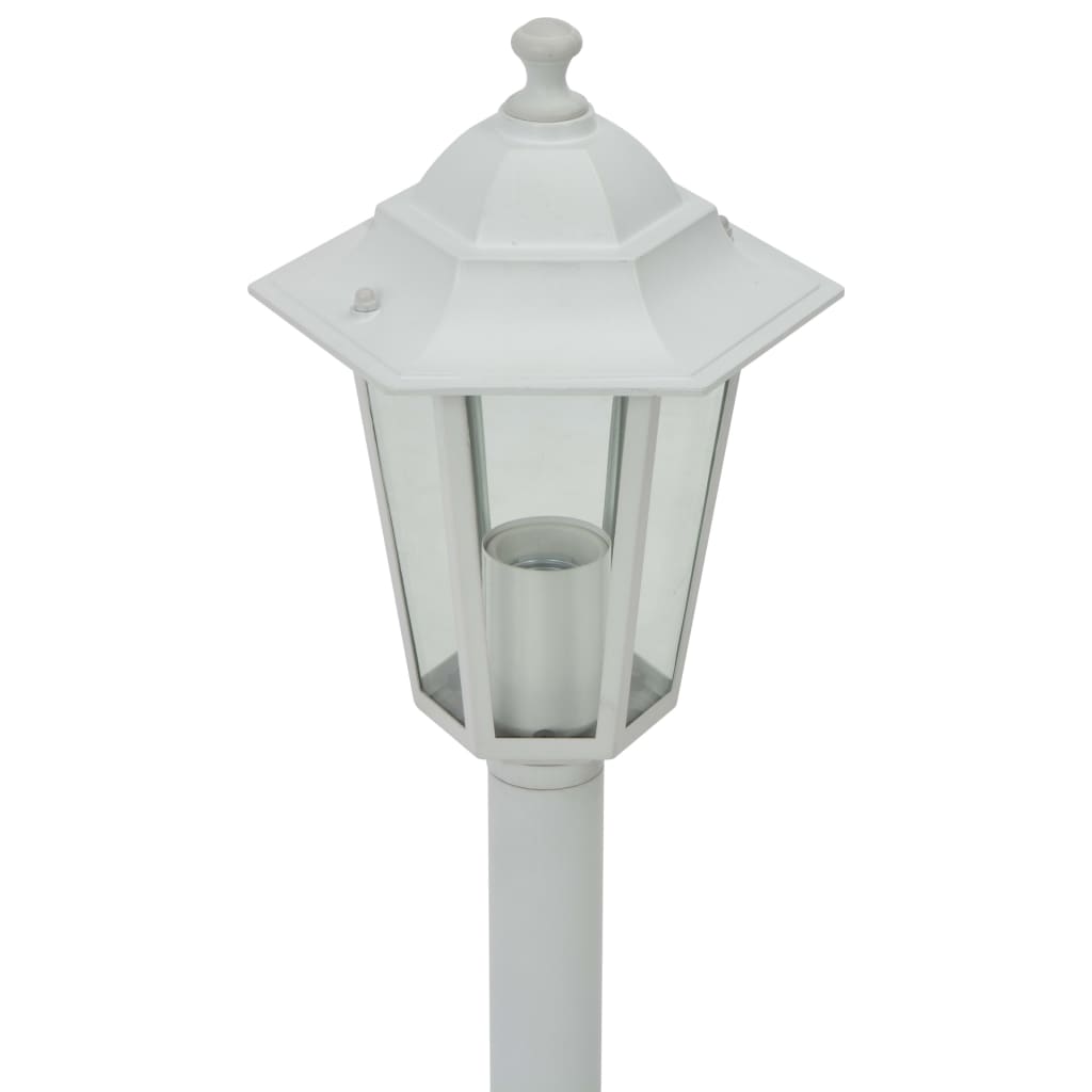 6 db fehér alumínium kerti állólámpa, E27, 110 cm 4