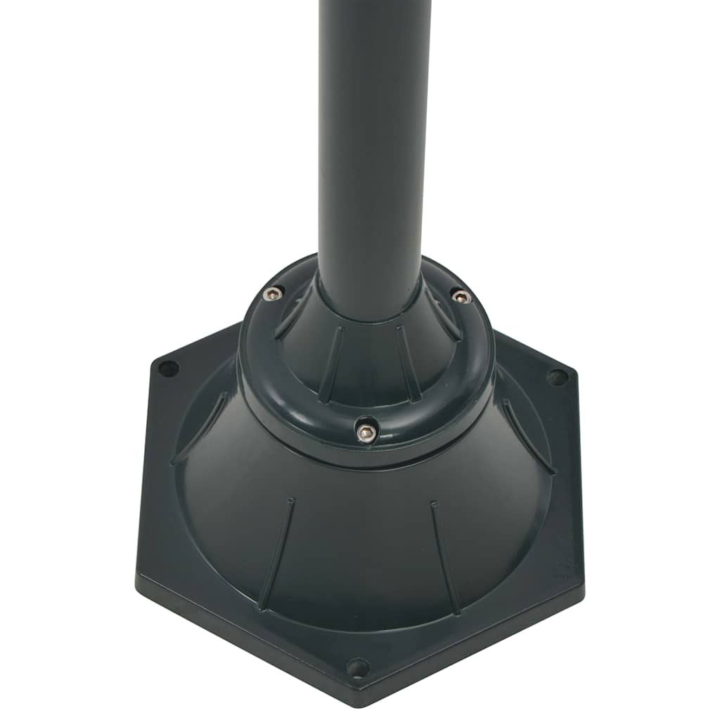 Sötétzöld 2-égős alumínium kerti állólámpa, E27, 220 cm 4