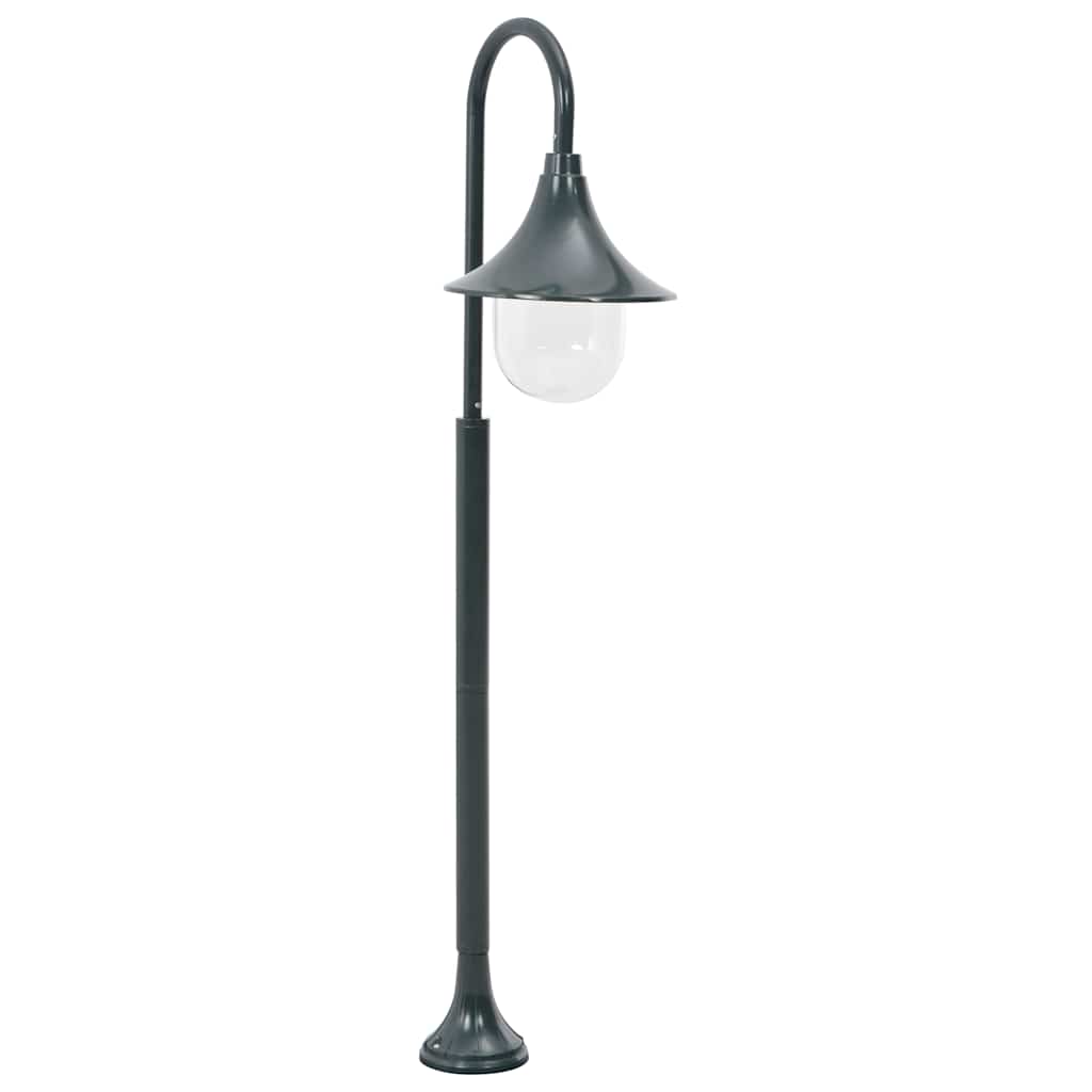 Sötétzöld alumínium kerti állólámpa, E27, 120 cm