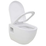 Fehér kerámia fali WC csésze 3