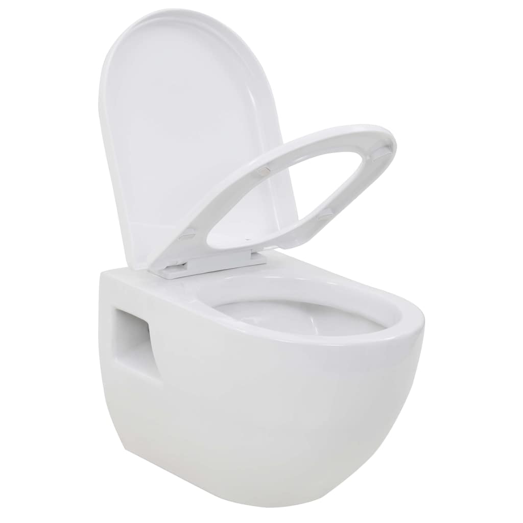 Fehér kerámia fali WC csésze 3