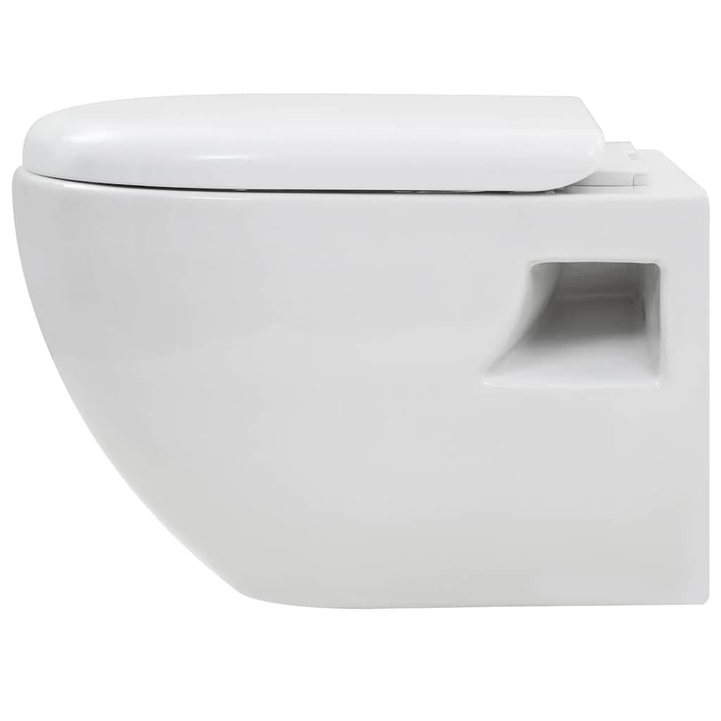 Fehér kerámia fali WC csésze 7