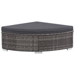 6-részes szürke polyrattan kerti bútorszett párnákkal 5