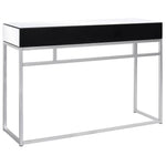 Tükrös konzolasztal acélból és üvegből 107 x 33 x 77 cm 5