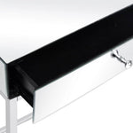 Tükrös konzolasztal acélból és üvegből 107 x 33 x 77 cm 6