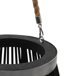 Fekete bambusz függő gyertyatartó lámpás, 60 cm 4