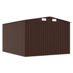 Barna fém kerti fészer 257 x 298 x 178 cm 6