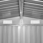 Barna fém kerti fészer 257 x 298 x 178 cm 9