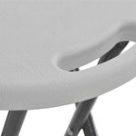 2 db fehér összecsukható HDPE és acél bárszék 7