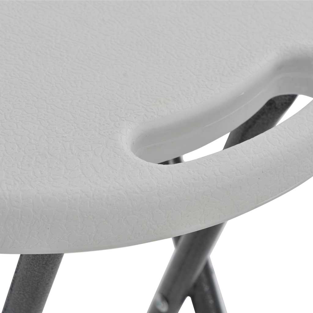 2 db fehér összecsukható HDPE és acél bárszék 7