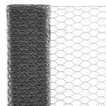 Szürke PVC-bevonatú acél csirkeháló drótkerítés 25 x 1,2 m 3