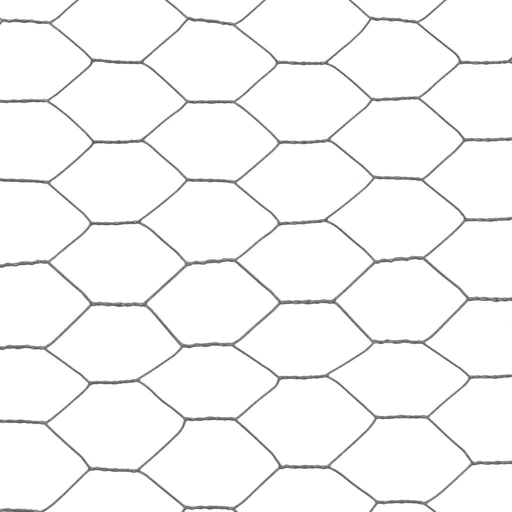 Szürke PVC-bevonatú acél csirkeháló drótkerítés 25 x 1,2 m 4