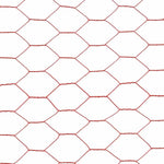 Piros PVC-bevonatú acél csirkeháló drótkerítés 25 x 1 m 4