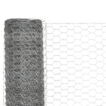 Ezüst horganyzott acél csirkeháló drótkerítés 25 x 1,2 m 3