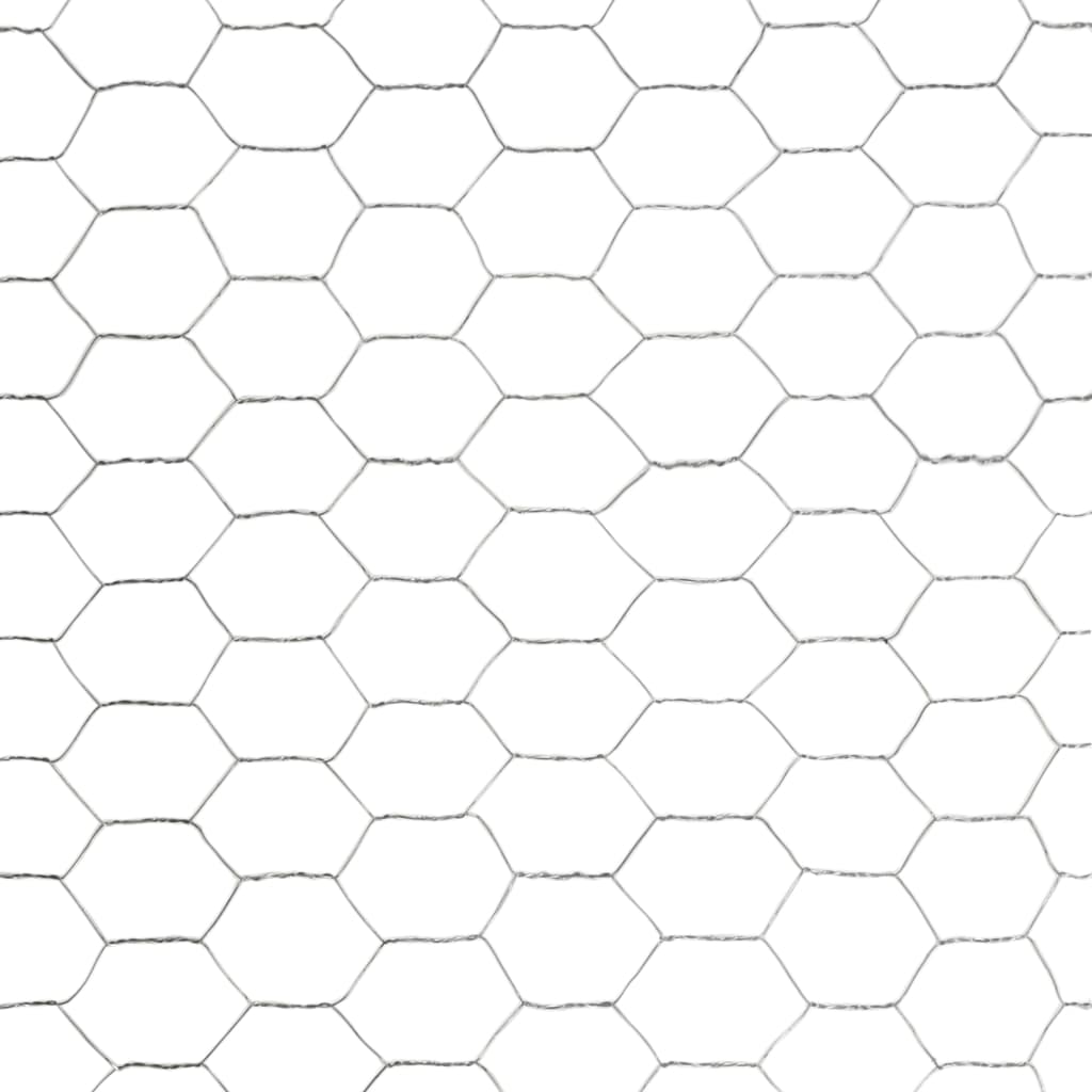 Ezüst horganyzott acél csirkeháló drótkerítés 25 x 1,2 m 4