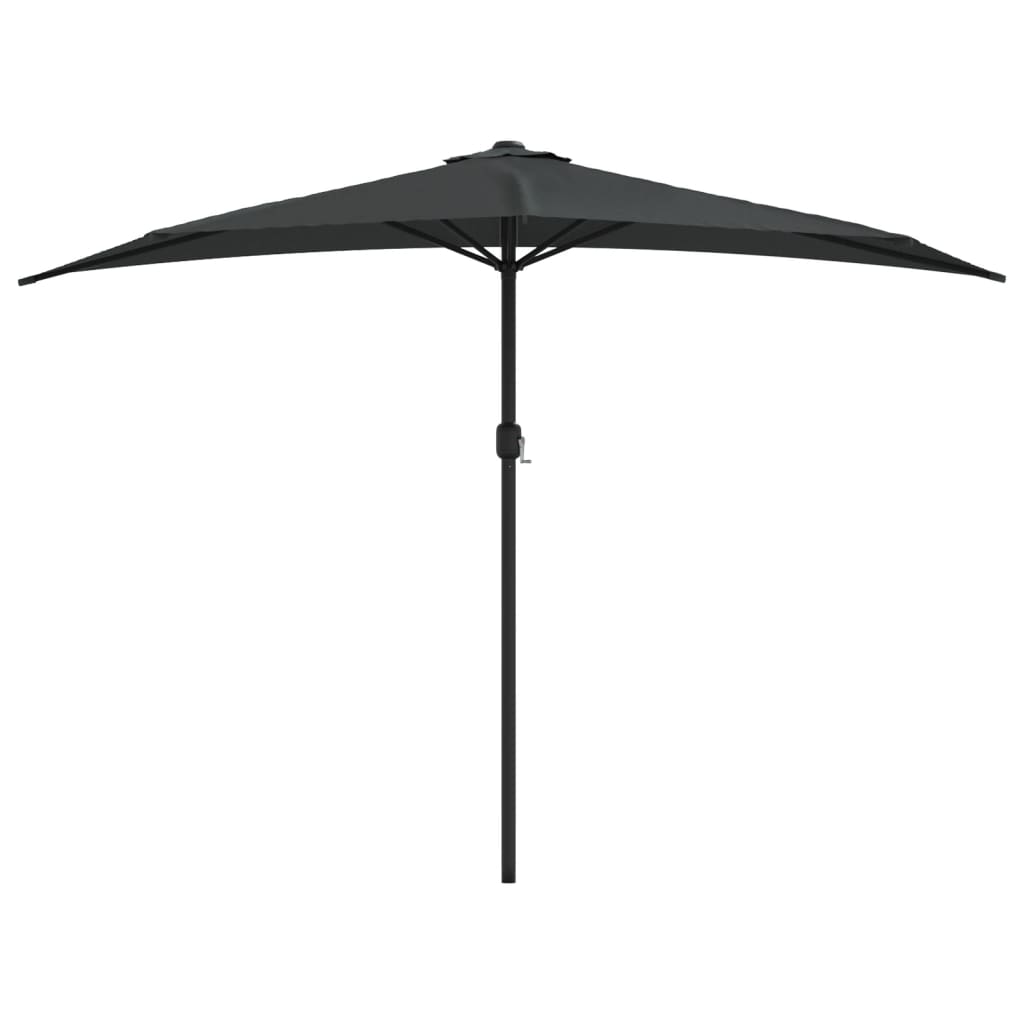 Antracit féloldalas erkély napernyő alumíniumrúddal 300x155 cm 3