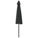 Antracit féloldalas erkély napernyő alumíniumrúddal 300x155 cm 5