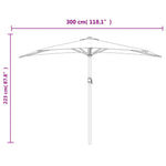 Antracit féloldalas erkély napernyő alumíniumrúddal 300x155 cm 9