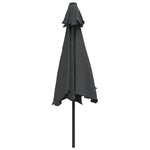 Antracitszürke kültéri napernyő fémrúddal, 300 cm átmérőjű 4