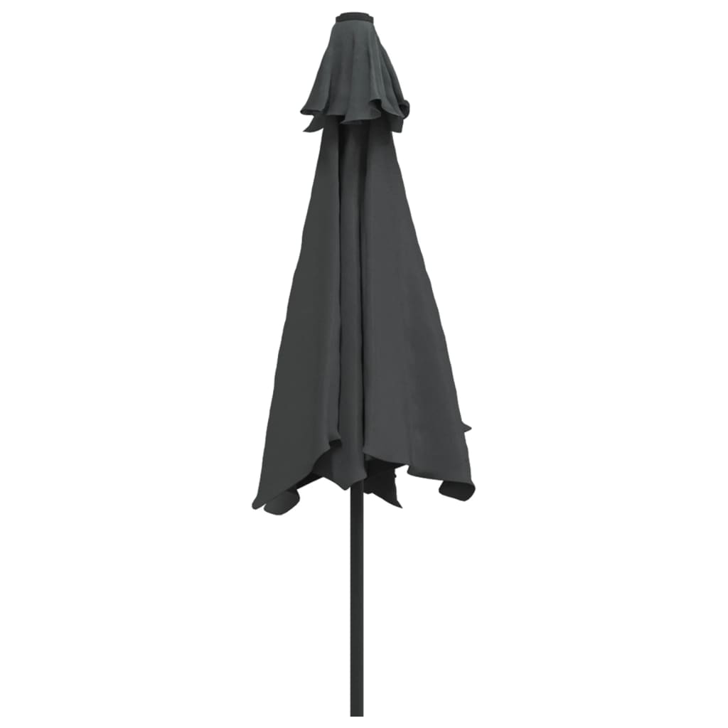 Antracitszürke kültéri napernyő fémrúddal, 300 cm átmérőjű 4