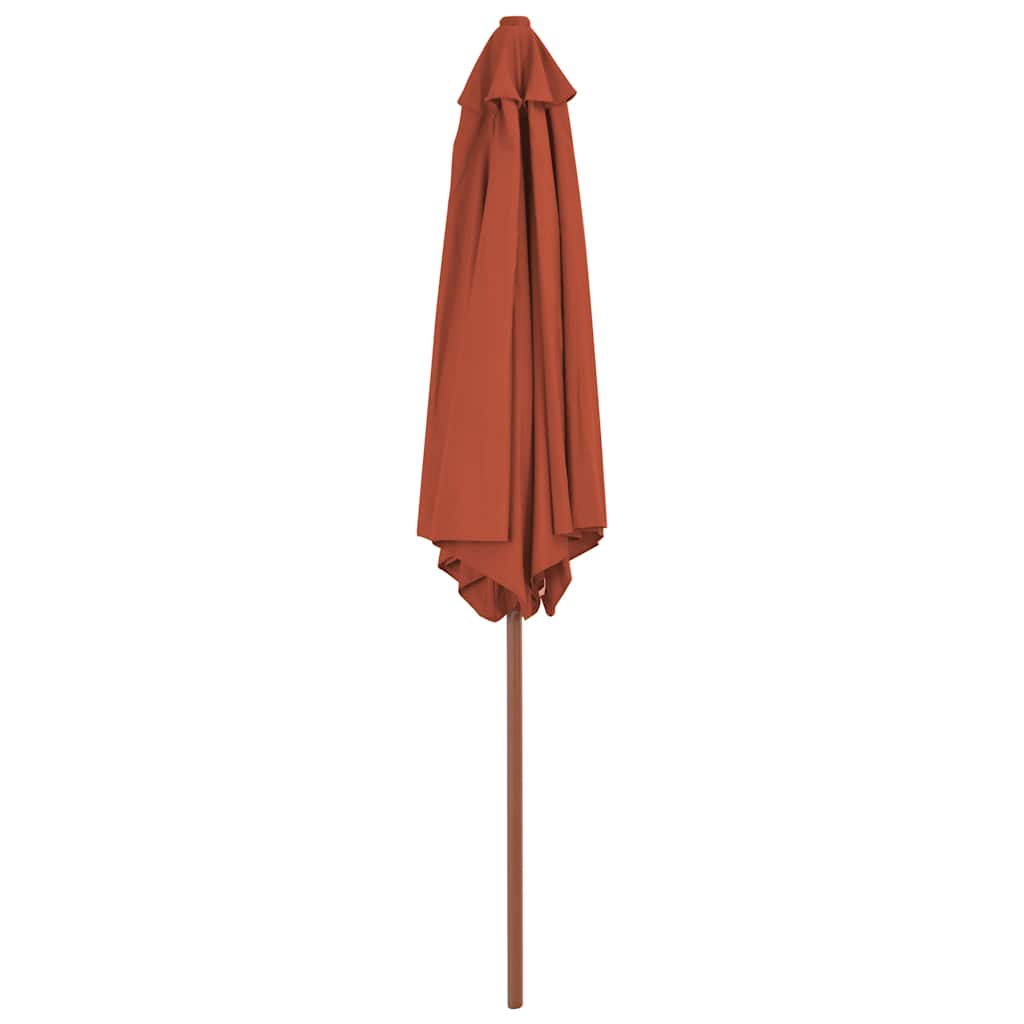 Terrakotta kültéri napernyő farúddal 270 cm 3