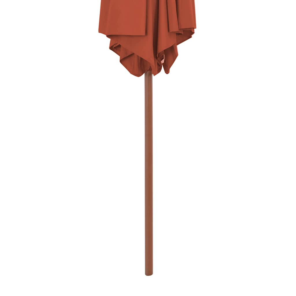 Terrakotta kültéri napernyő farúddal 270 cm 4