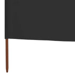 Antracitszürke szövet 3-paneles szélellenző 400 x 120 cm 5