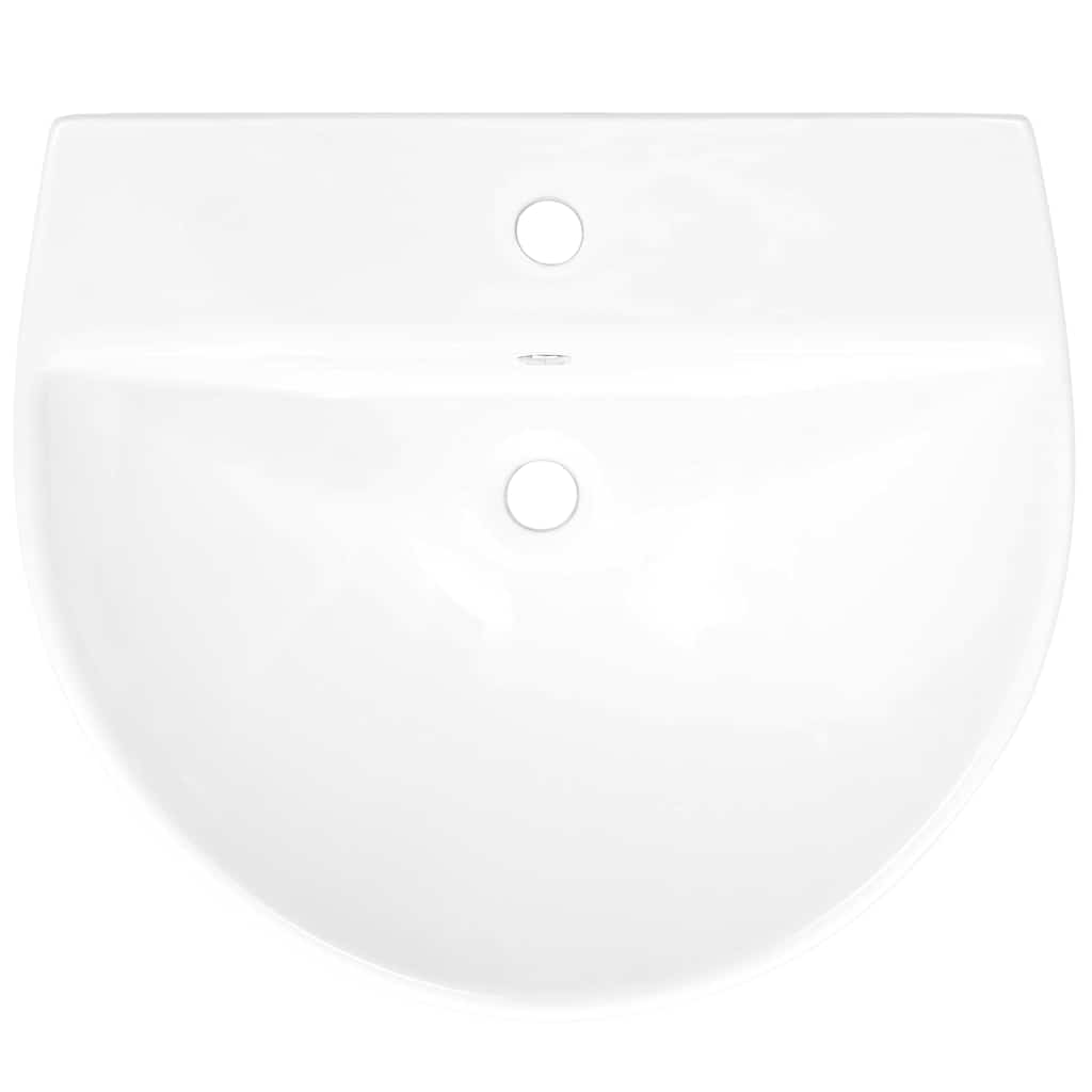 vidaXL Mosdó Fehér 56 x 48 x 42 cm Zöldített Cserép (4)