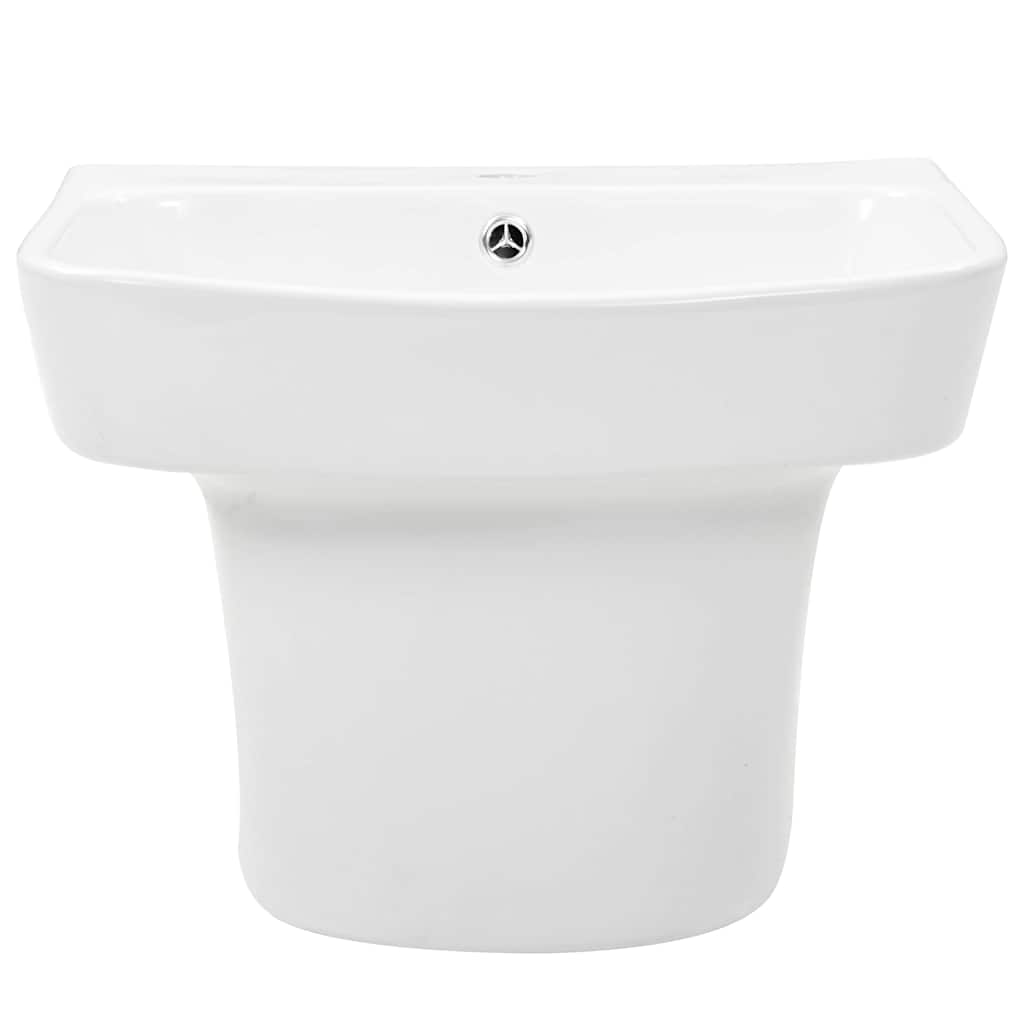 vidaXL Mosdó Fehér 50 x 45 x 41 cm Zöldített Cserép (3)