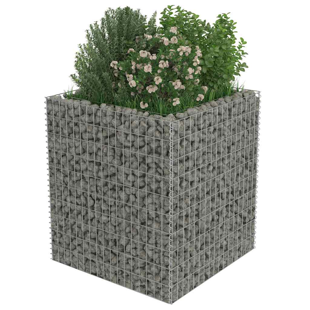 Horganyzott acél gabion magaságyás 90 x 90 x 100 cm 4
