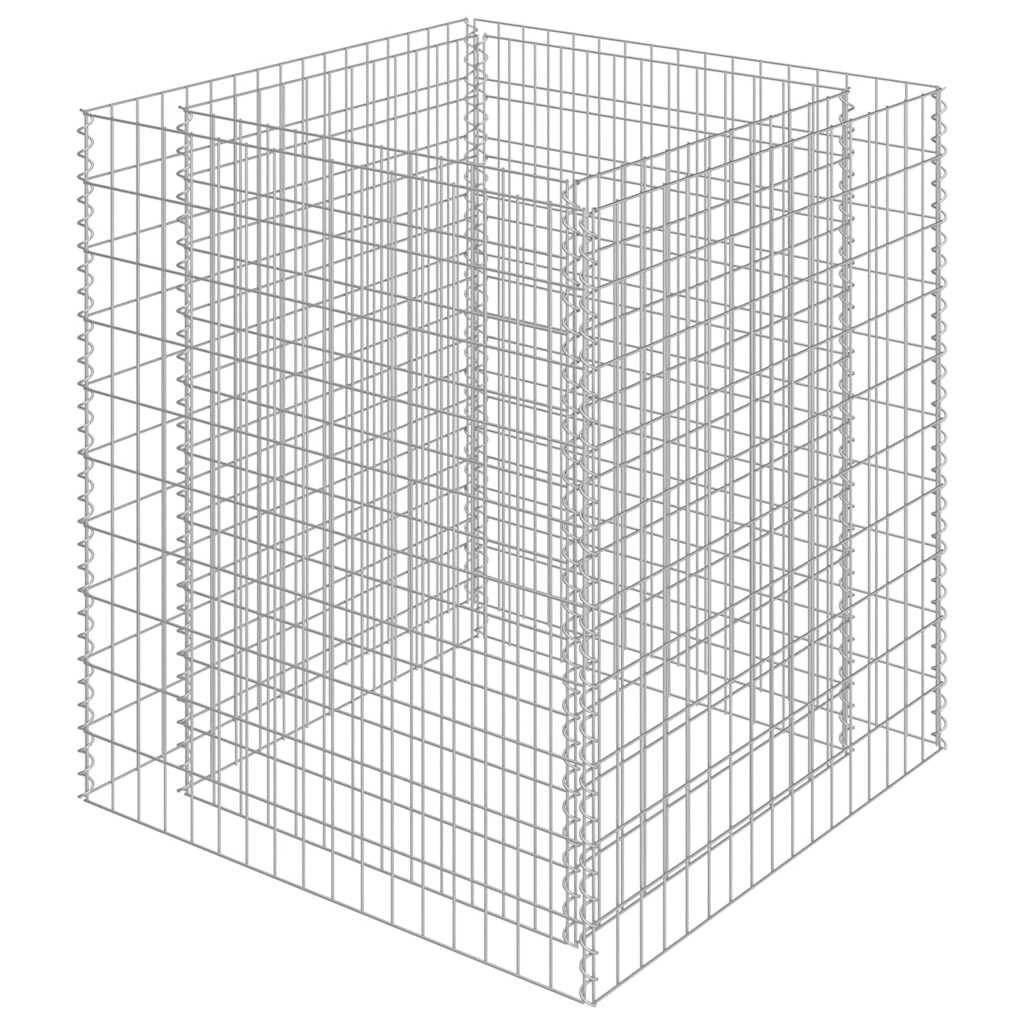 Horganyzott acél gabion magaságyás 90 x 90 x 100 cm 5