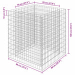 Horganyzott acél gabion magaságyás 90 x 90 x 100 cm 7