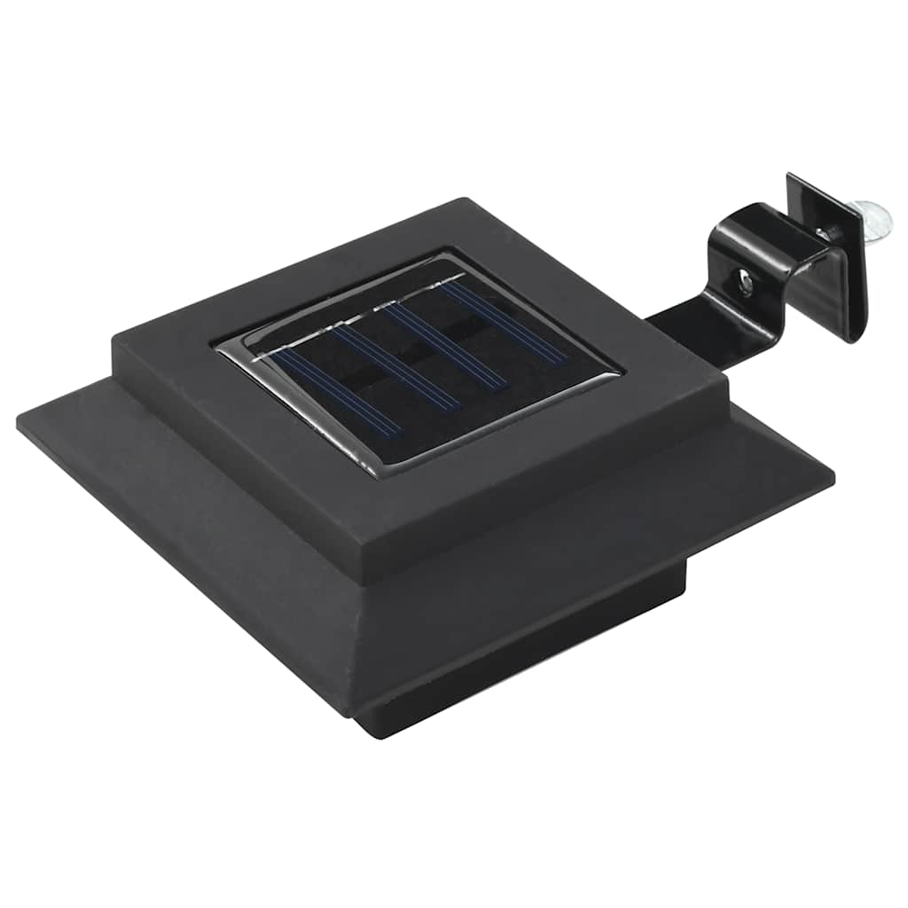 6 db négyszögletes fekete kültéri napelemes LED lámpa, 12 cm 2