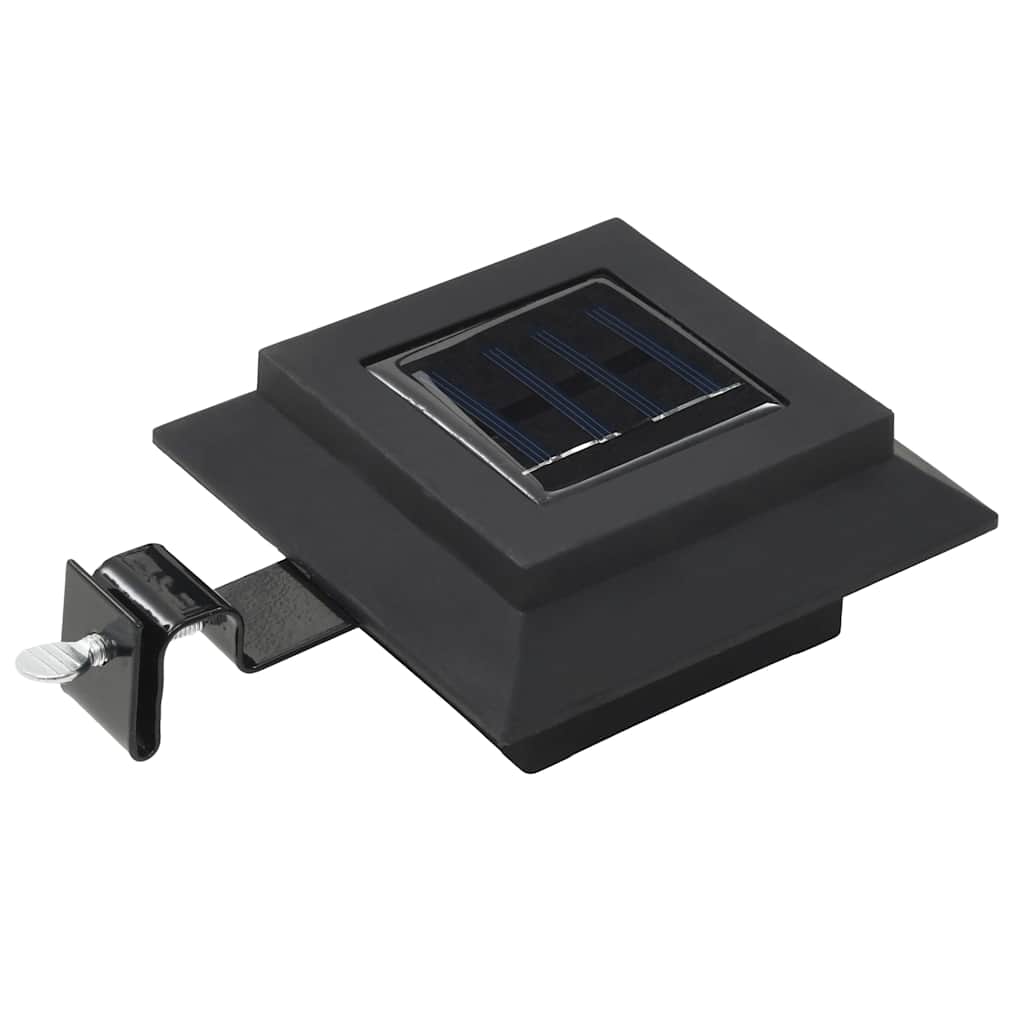 6 db négyszögletes fekete kültéri napelemes LED lámpa, 12 cm 3
