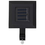 6 db négyszögletes fekete kültéri napelemes LED lámpa, 12 cm 5