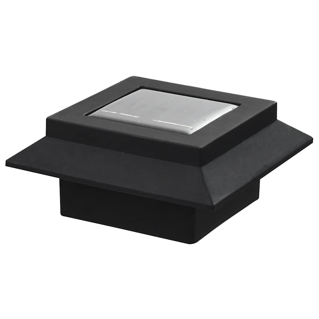 6 db négyszögletes fekete kültéri napelemes LED lámpa, 12 cm 9
