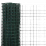Zöld PVC-bevonatú acél csirkeháló drótkerítés 10 x 0,5 m 3