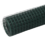 Zöld PVC-bevonatú acél csirkeháló drótkerítés 10 x 1,5 m 2